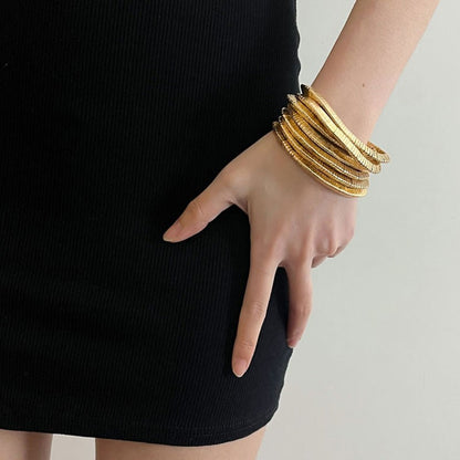 European and American style multi-layer gold and silver layered bracelet