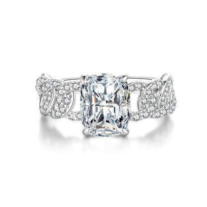 Moissanite ring fashion jewelry 925 sterling silver ring