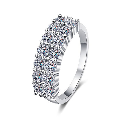 ring  925 silver ring Mosan diamond ring