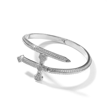 bracelet  Hip-hop ancient cute European and American new product Sword of Justice bracelet copper inlaid with zirconium