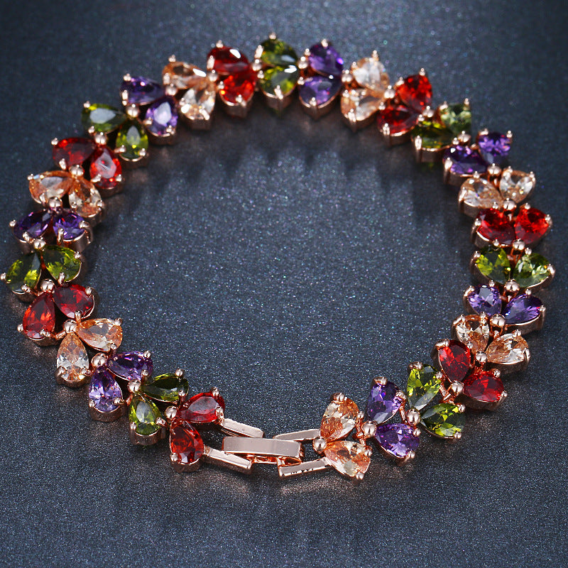 Fashion Color Zircon Bracelet Series Women's Fashion Jewelry Wholesale