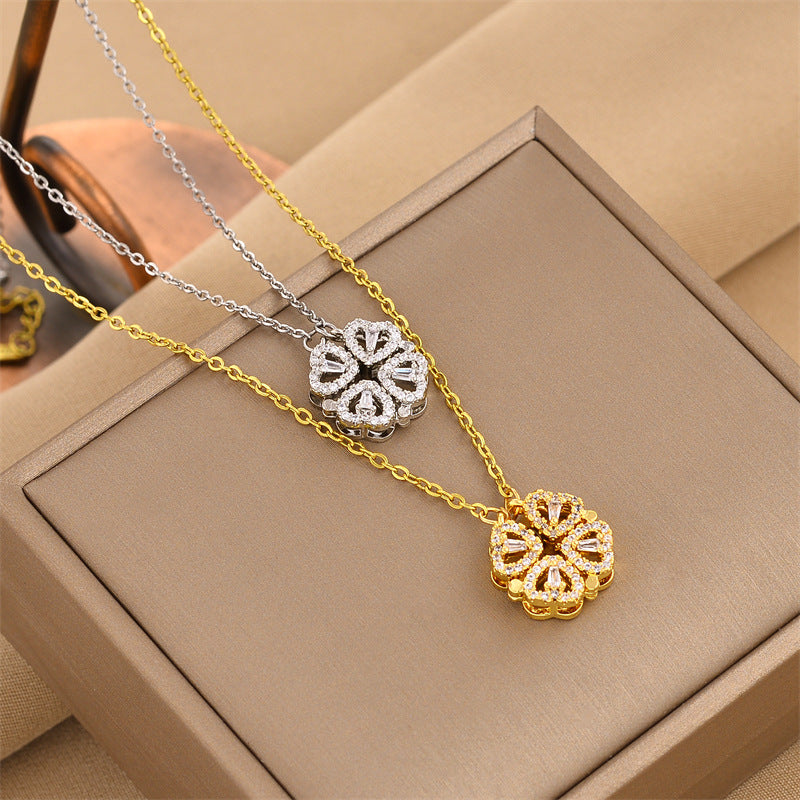 Creative titanium steel necklace, fashionable accessory, collarbone chain