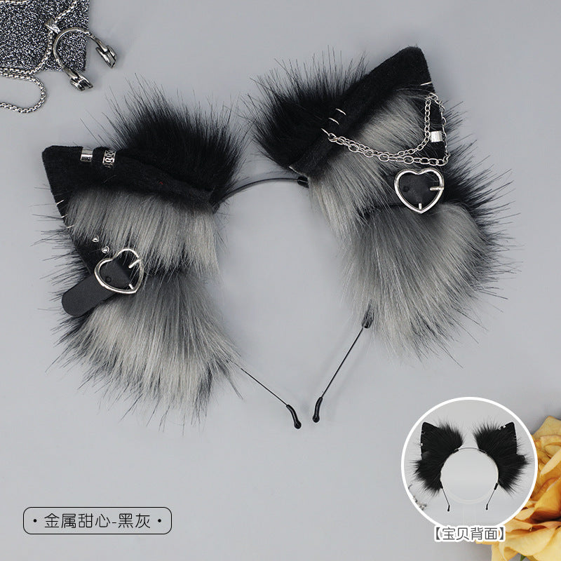 Cute Plush Beast Ear Cosplay Manga Exhibition Punk Headband Girl Headwear Hair Accessories