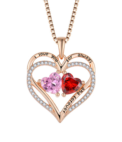 necklace  Hot mini -diamond love necklace female light luxury rose gold