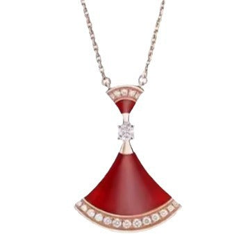 High end fan-shaped necklace, silver necklace, shell shape, 2025 new item, give your girlfriend a Valentine's Day gift