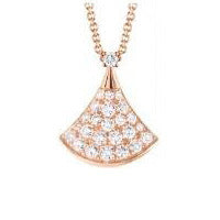 High end fan-shaped necklace, silver necklace, shell shape, 2025 new item, give your girlfriend a Valentine's Day gift