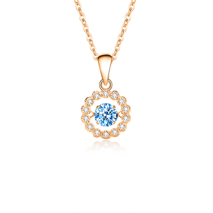 New S925 pure silver minimalist forest style sunflower necklace, niche pendant, agile collarbone chain