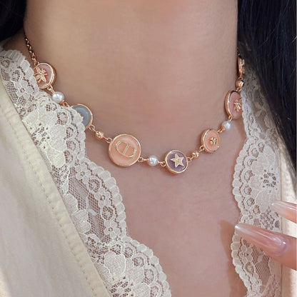 New Dijia Candy Macaron Pentagram Necklace