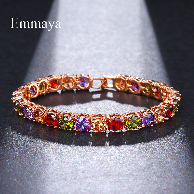 Fashion Color Zircon Bracelet Series Women's Fashion Jewelry Wholesale