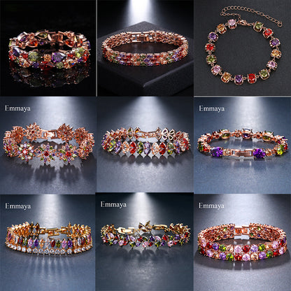 Fashion Color Zircon Bracelet Series Women's Fashion Jewelry Wholesale