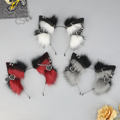 Cute Plush Beast Ear Cosplay Manga Exhibition Punk Headband Girl Headwear Hair Accessories