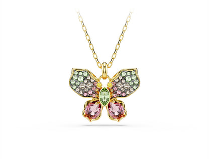Flower crystal necklace Swarovski candy butterfly collarbone chain pendant