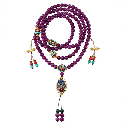 necklace  Long jade necklace for women Nepalese tassel crossbody chain ethnic style