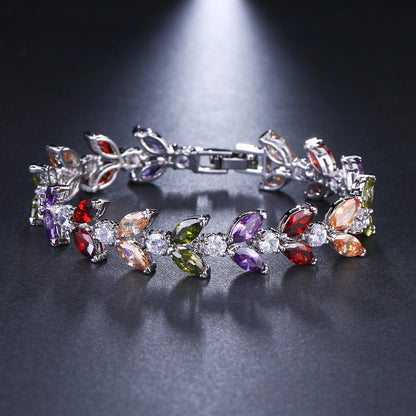 Fashion Color Zircon Bracelet Series Women's Fashion Jewelry Wholesale