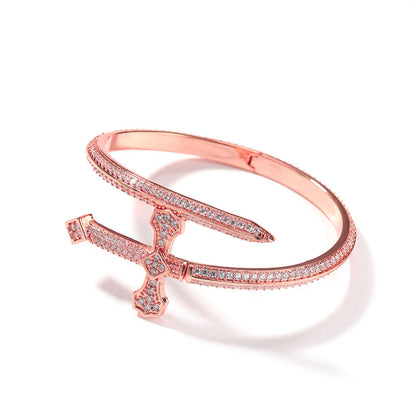 bracelet  Hip-hop ancient cute European and American new product Sword of Justice bracelet copper inlaid with zirconium