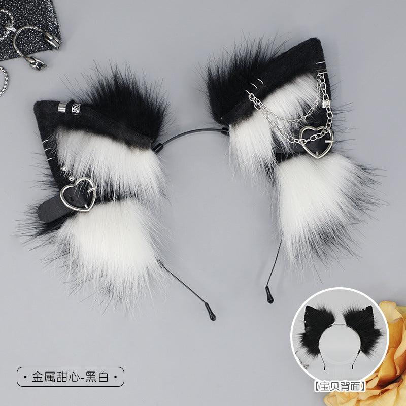 Cute Plush Beast Ear Cosplay Manga Exhibition Punk Headband Girl Headwear Hair Accessories