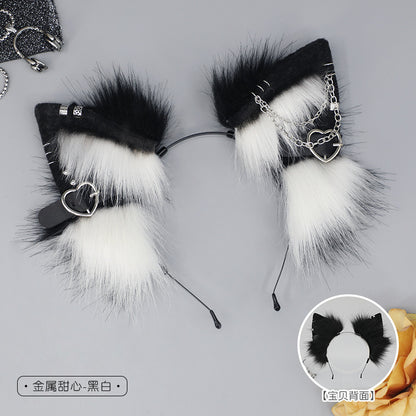 Cute Plush Beast Ear Cosplay Manga Exhibition Punk Headband Girl Headwear Hair Accessories