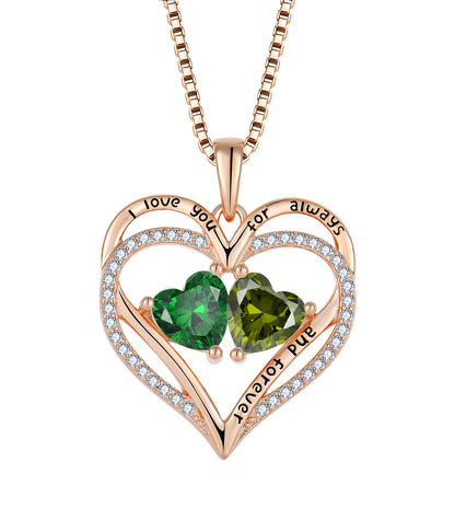 necklace  Hot mini -diamond love necklace female light luxury rose gold