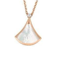 High end fan-shaped necklace, silver necklace, shell shape, 2025 new item, give your girlfriend a Valentine's Day gift