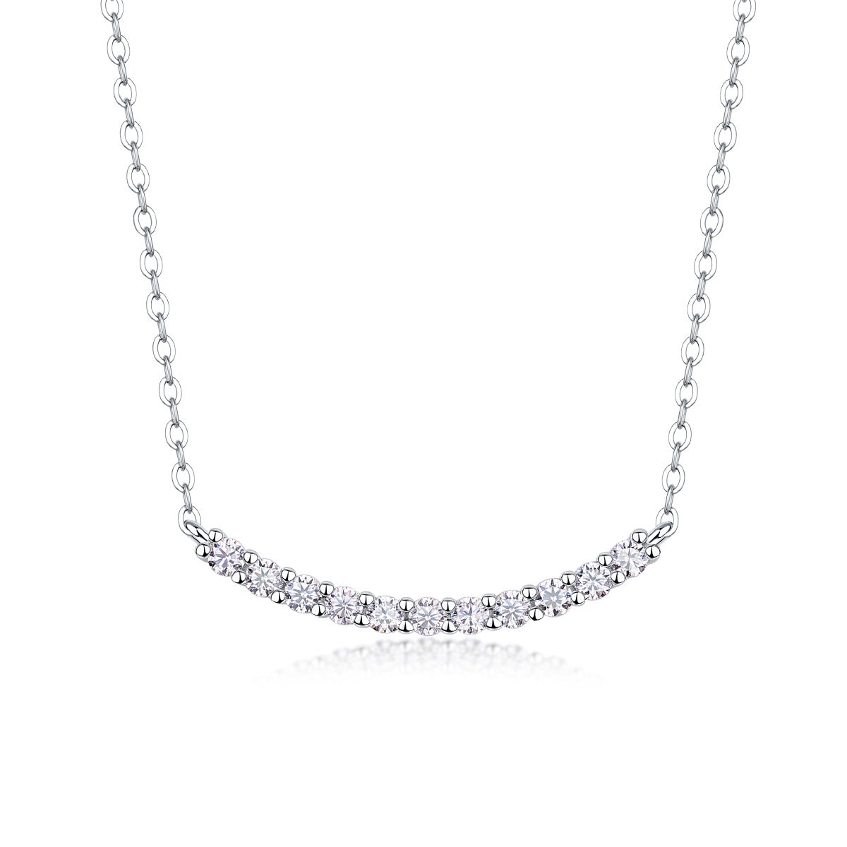 S925 silver new necklace moissanite necklace hot selling spot collarbone chain