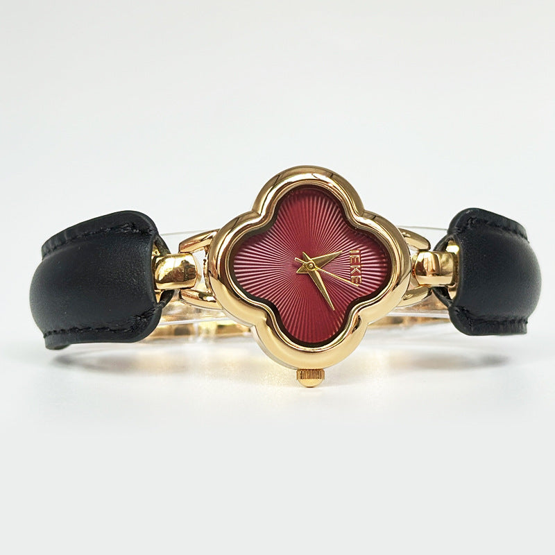 Four leaf clover bracelet watch new Ankora red bracelet style women's watch IEKE watch 88250