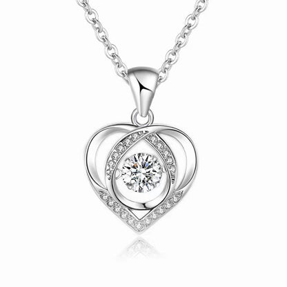 Heart necklace for women, dynamic heart-shaped collarbone chain, Mother's Day gift, Valentine's Day gift pendant