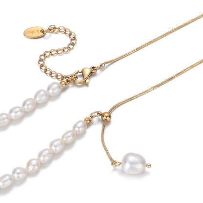Natural pearl necklace accessories for women&#39;s clavicle chain light luxury high-end feeling