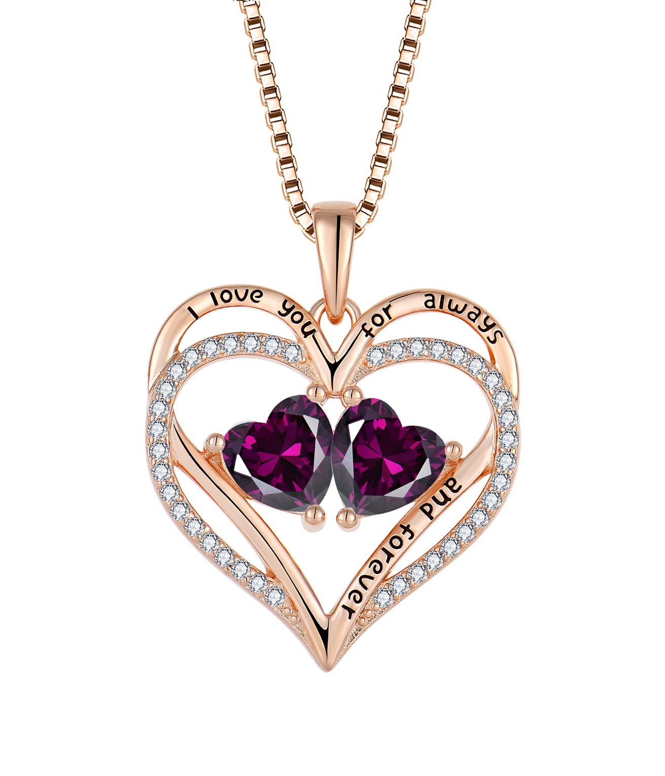 necklace  Hot mini -diamond love necklace female light luxury rose gold