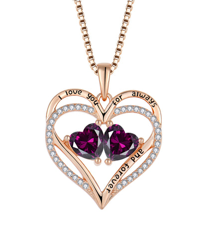 necklace  Hot mini -diamond love necklace female light luxury rose gold