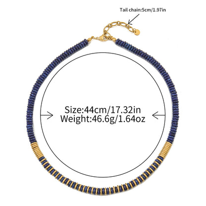 necklace  Tibetan blue stone natural lapis lazuli sweater chain women's freshwater pearl long beaded ethnic style necklace