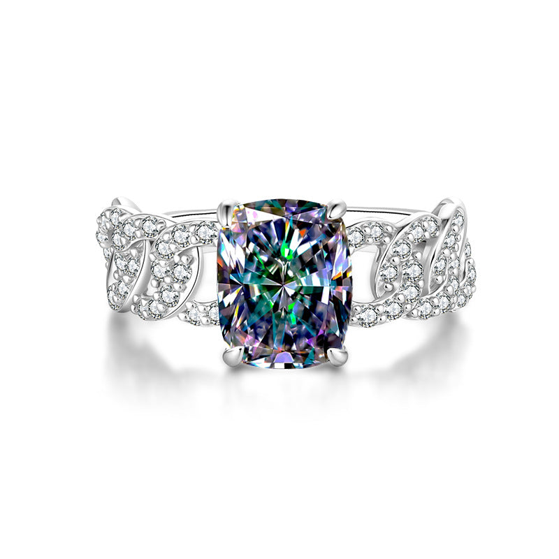 Moissanite ring fashion jewelry 925 sterling silver ring