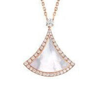 High end fan-shaped necklace, silver necklace, shell shape, 2025 new item, give your girlfriend a Valentine's Day gift