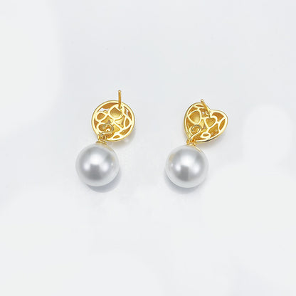 Fashion jewelry pearl earrings S925 pure silver source factory can customize according to pictures