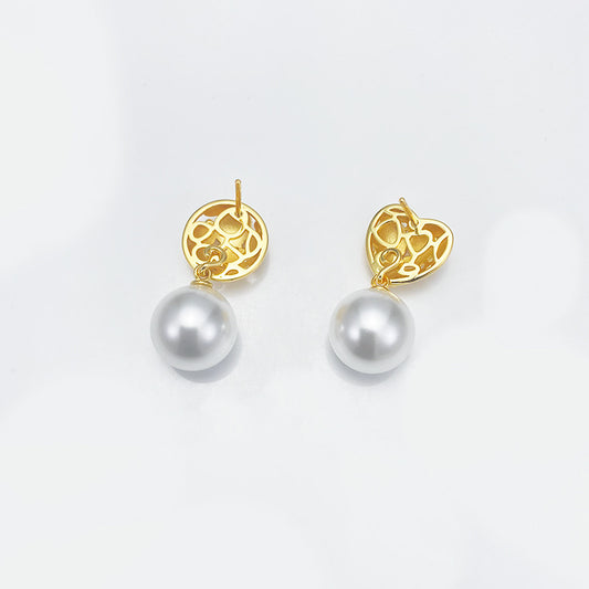 Fashion jewelry pearl earrings S925 pure silver source factory can customize according to pictures