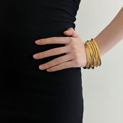 European and American style multi-layer gold and silver layered bracelet