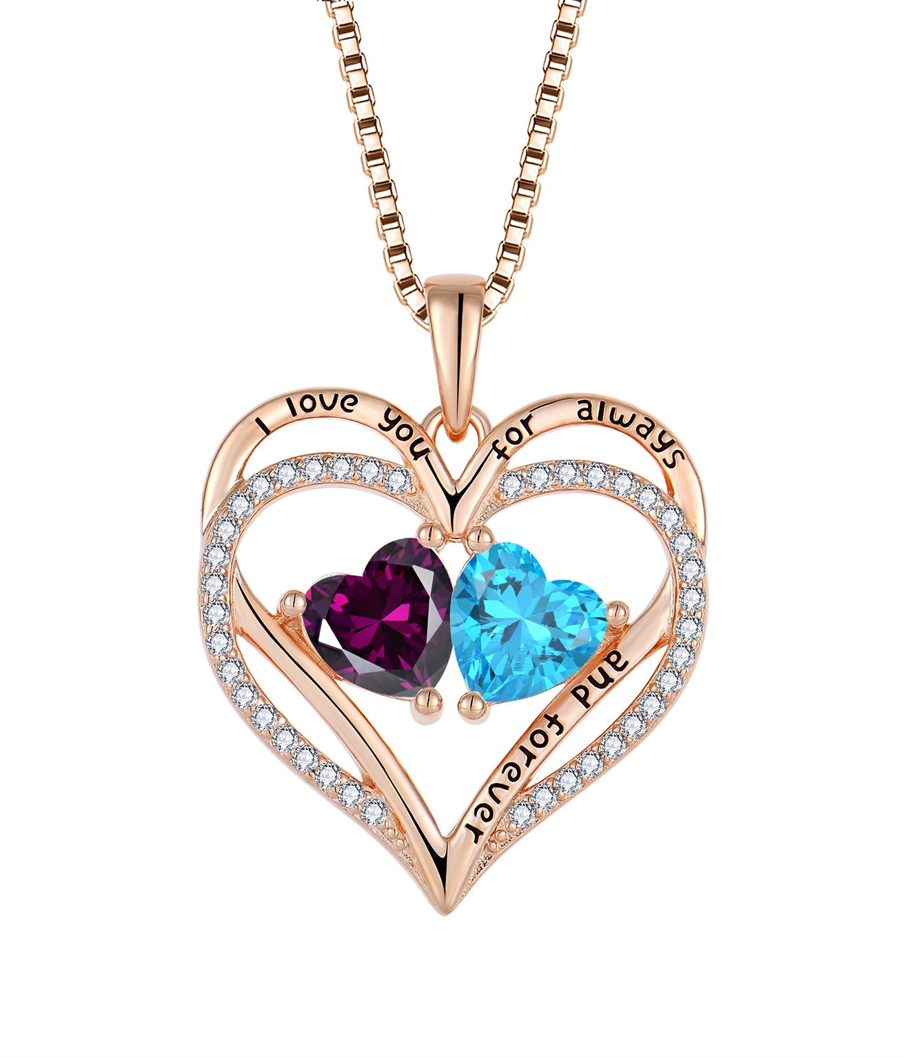 necklace  Hot mini -diamond love necklace female light luxury rose gold