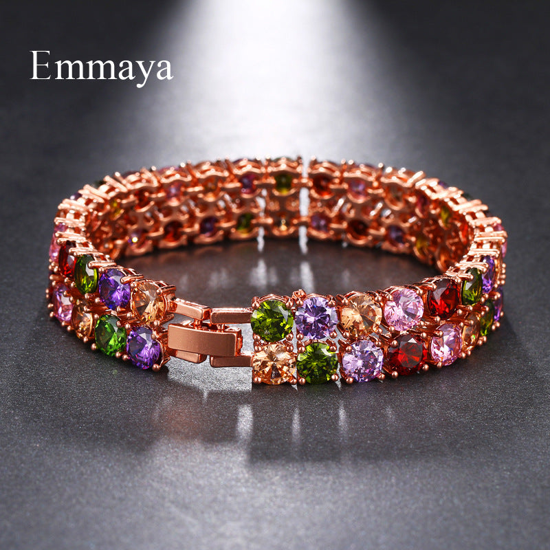 Fashion Color Zircon Bracelet Series Women's Fashion Jewelry Wholesale