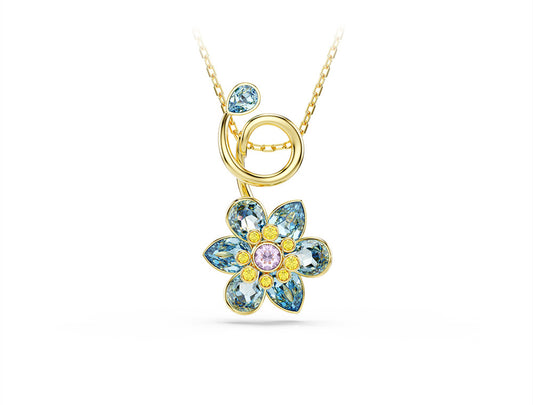 Flower crystal necklace Swarovski candy butterfly collarbone chain pendant