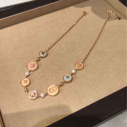 New Dijia Candy Macaron Pentagram Necklace