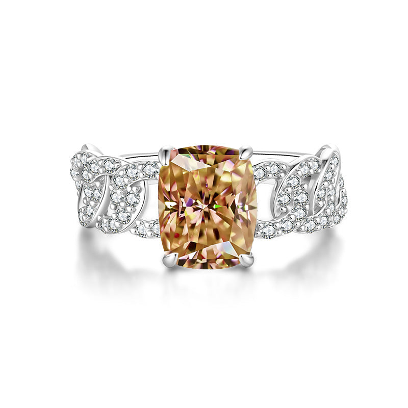 Moissanite ring fashion jewelry 925 sterling silver ring