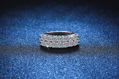 ring  925 silver ring Mosan diamond ring