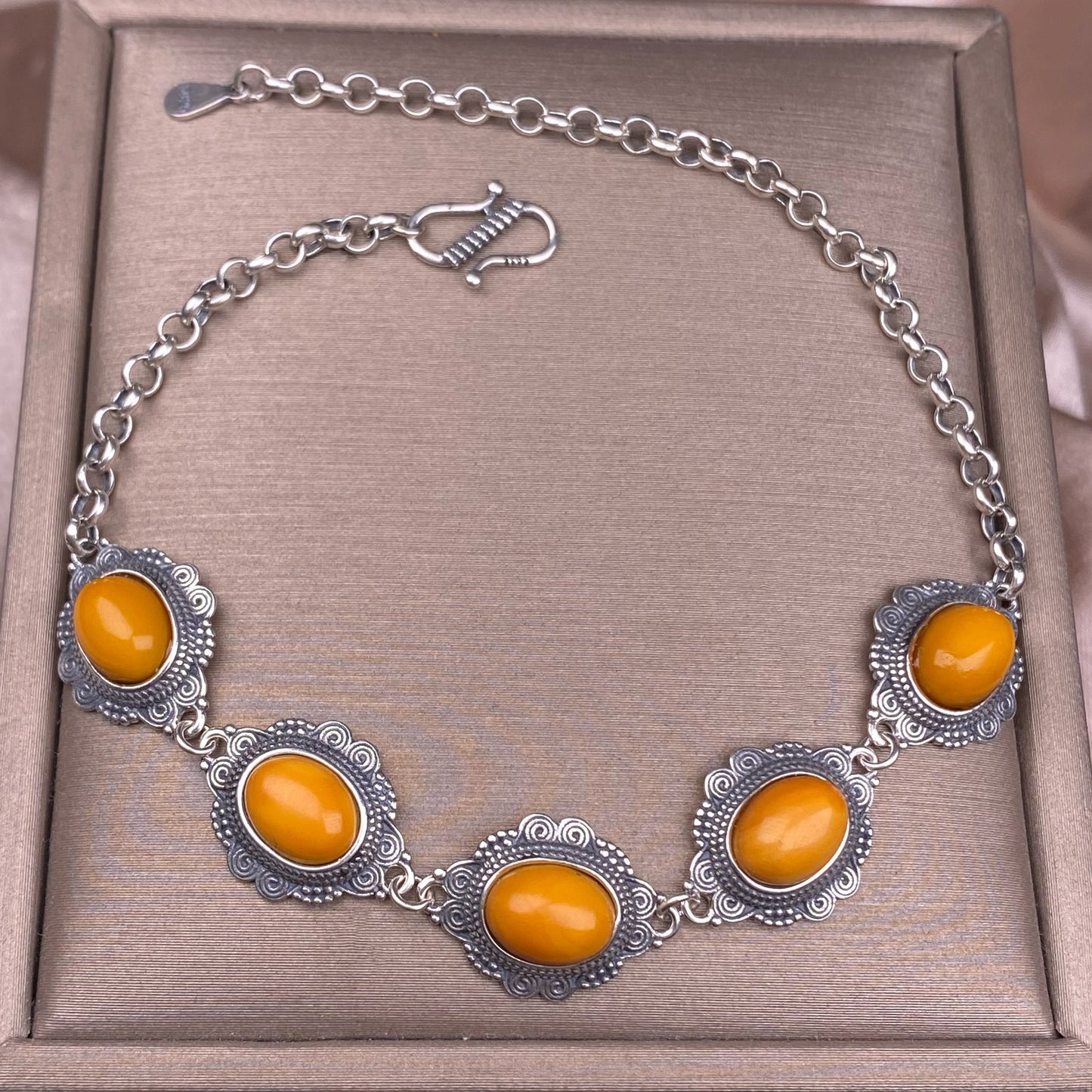 necklace  Old wax bracer S925 silver inlaid silver silver Nepal as old ancient silver beeswax silver jewelry