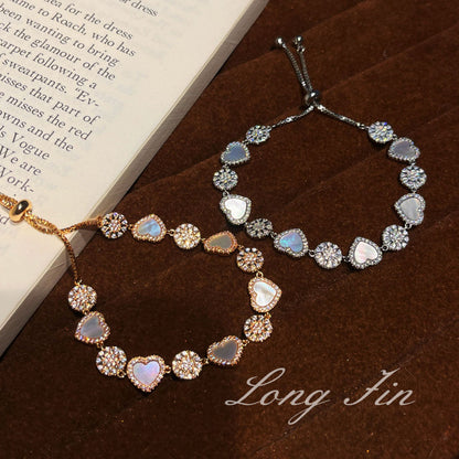 French Retro Shell Love Bracelet Fashion Handmade