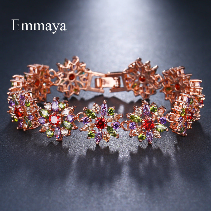 Fashion Color Zircon Bracelet Series Women's Fashion Jewelry Wholesale