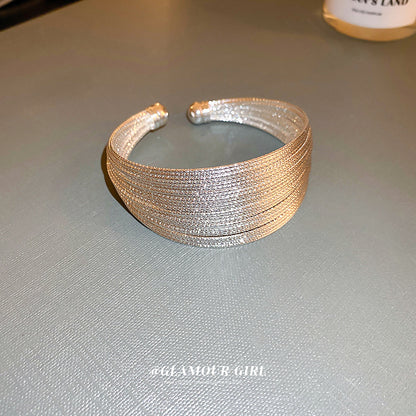 Copper plated multi-layer open bracelet fashion bracelet for women