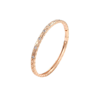 Coco diamond studded bracelet, high version, narrow version, wide version, CNC precision rose gold bracelet