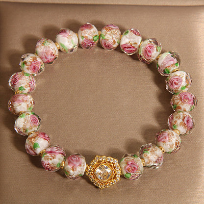 New Chinese style amethyst bracelet with versatile temperament, rose glass bracelet, bracelet