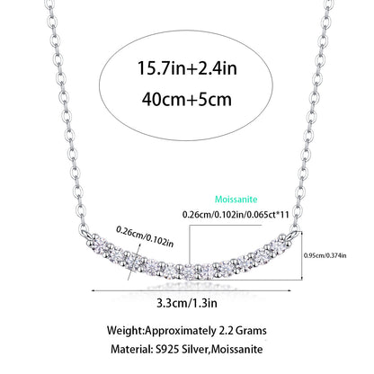 S925 silver new necklace moissanite necklace hot selling spot collarbone chain