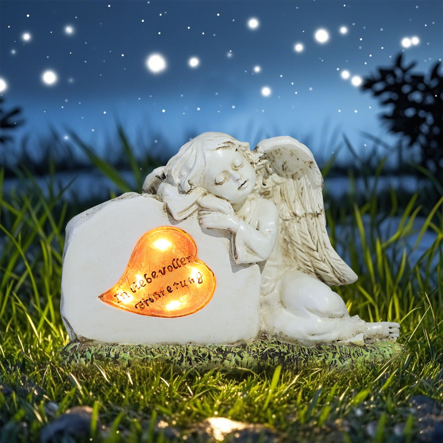 New Resin Crafts Solar Angel Lantern Christmas Series Ornament Outdoor Garden Villa Decoration