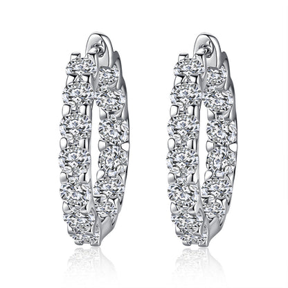 925 silver moissanite earrings, fashionable and personalized, pure silver earrings, earrings, Amazon bestseller